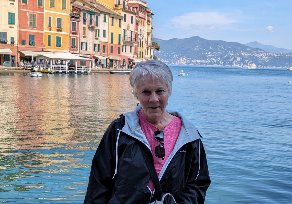 Mary Emmer in Portofino, Italy